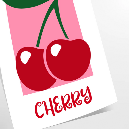 kitchen Cherry 2 1 poster harmonious blend gray green hues exquisite piece wall art perfect gift idea food lovers special touch artwork space unframed options decor